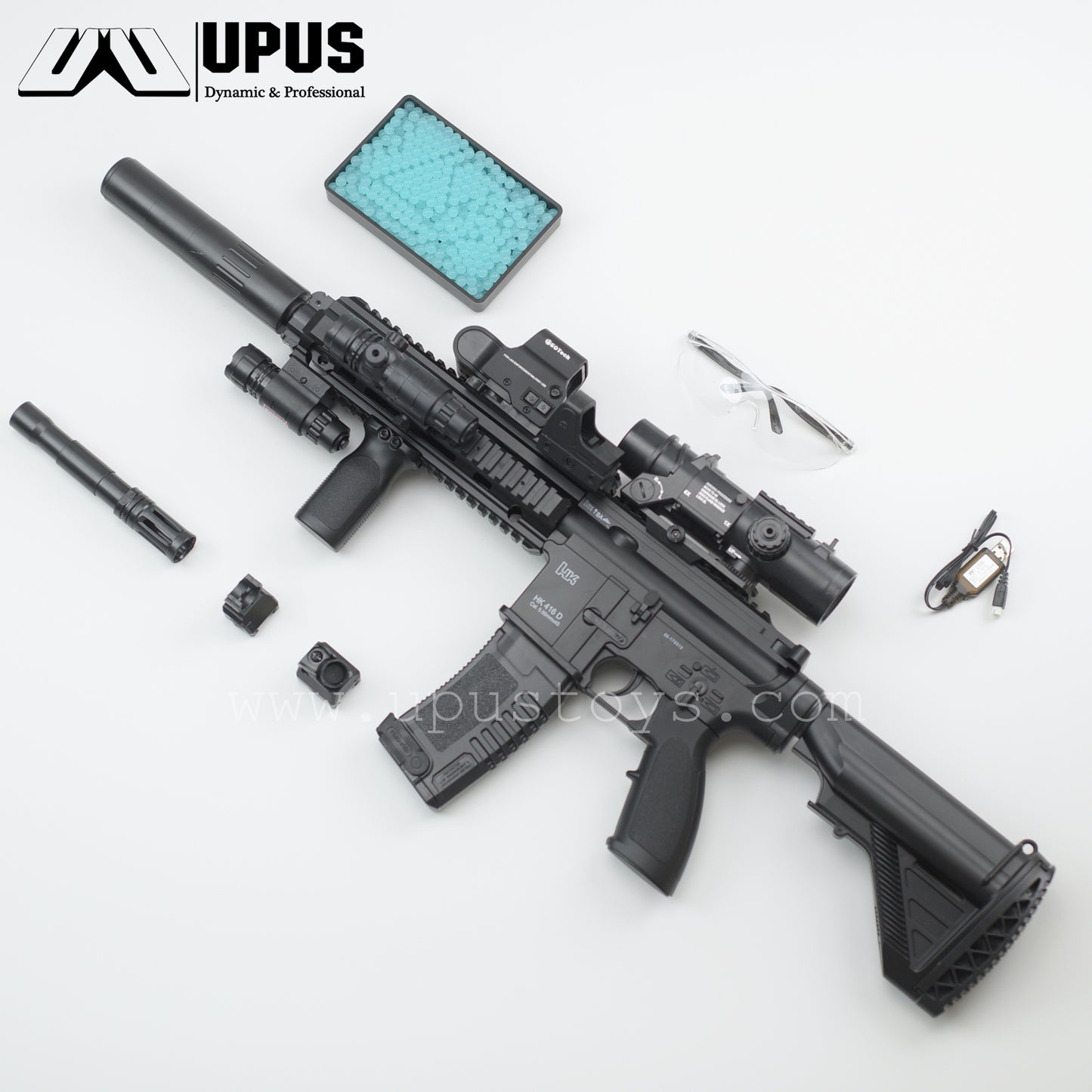 HK416D Gel Ball Blaster Toy Gun Full Accessories